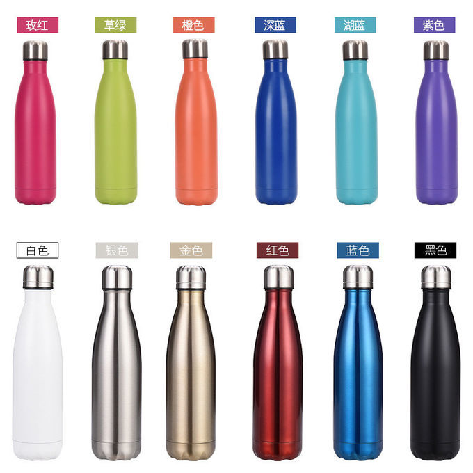 Cola Shaped Double Wall Vacuum Insulated Stainless Steel Water Bottle ...