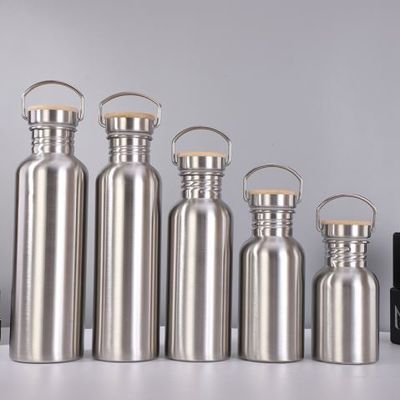 Buy 350ml 500ml 600ml Oem Odm Single Wall Stainless Steel Water Bottle BPA Free Stainless Steel Travel Water Bottle Lightweight Minimalistic Design online manufacture