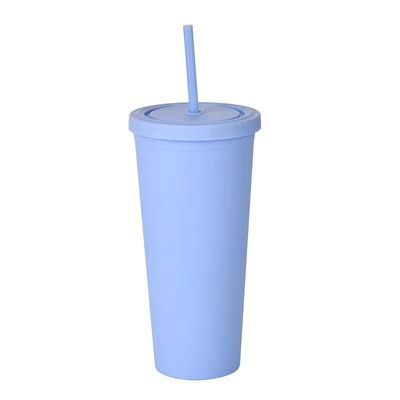 Buy Colorful 450/650ml Candy Color Double Insulated Plastic Tumblers Acrylic Matte Tumbler With Straw Vacuum Sealed Insulation Splash Proof Design online manufacture