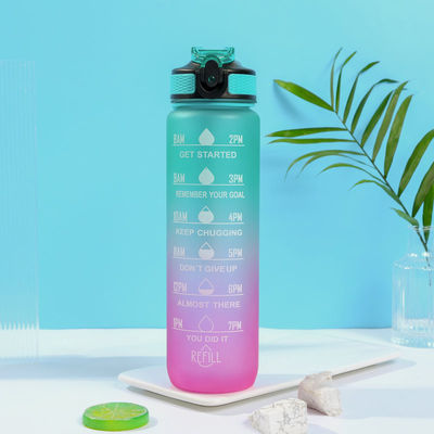 Buy Fashionable Gradient Color Frosted Plastic Sports Water Bottle 750ml Cycling Water Bottles Custom Keep Yourself Hydrated Lightweight Durable online manufacture