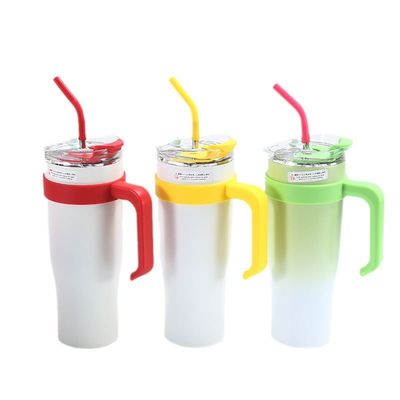 Buy Large Capacity Food Grade Double Wall 40 Oz Insulated Tumbler With Handle And Straw Custom Vacuum Insulated Tumbler Keeping Drink Hot Cold OEM/ODM online manufacture