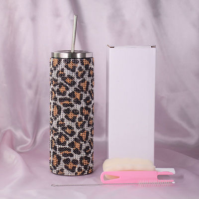 Buy Personalized 20 Oz Plastic Water Bottle Bling Rhinestone Tumbler Water Bottle With Handle And Straw Screw Lids Double Wall Insulation online manufacture