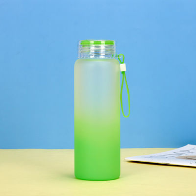 Buy Sturdy 550ml Glass Water Bottle With Protective Silicone Sleeve Multipurpose Frosted Water Bottle With Bamboo Lid Lightweight  Eco Friendly online manufacture