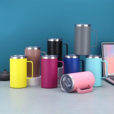 Buy Direct Drinking Leakproof Vacuum Insulation Mug Double Wall Stainless Steel Beer Mug With Handle And Lid  Easy To Hold Multiple Color Options online manufacture