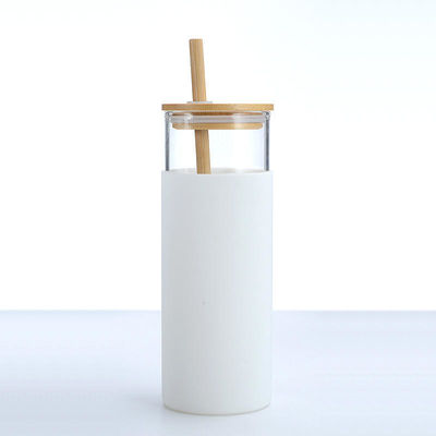 Buy Safety Durable 500ml 600ml Bpa Free Glass Water Bottle With Bamboo Lid Borosilicate Glass Tumbler Multiple Color Ideal For Home School Office online manufacture