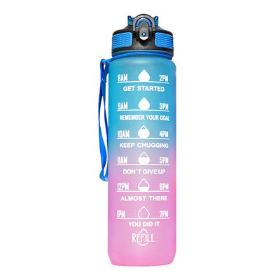 Buy Tritan 32 Oz Motivational Water Bottle BPA Free 550/750/1000ML Sports Time Track Water Bottle Wide Mouth Leakproof Fashion As Gift For Christmas online manufacture