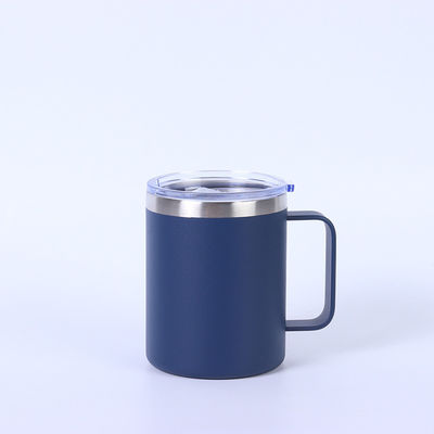 Buy Custom Logo Printed Stainless Steel Cup 12oz Double Wall Tumbler Coffee Travel Mug With Lid And Handle online manufacture