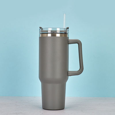 Buy 40 Oz Tumbler With Handle And Straw Black Sweat Proof Stainless Steel Insulated Double Wall Tumblers With Lids And Straws BPA-Free online manufacture