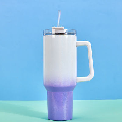 Buy 40 Oz Tumbler With Handle Keep Cold 40 Hours Stainless Steel Tumbler With Lid And Straw Double Wall Vacuum Reusable Sports Water Bottle With Handle Travel Coffee Mug Keep Hot online manufacture