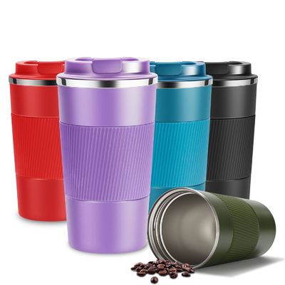 Buy 12oz Insulated Coffee Cup With Leakproof Lid Coffee Tumbler With Seal Lid Vacuum Stainless Steel For Hot Ice Coffee Tea online manufacture