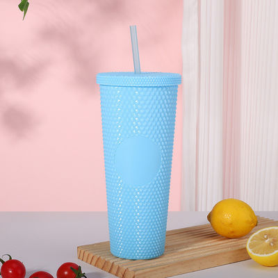 Buy Holiday Icy Lilac Bling Studded Plastic Cold Cup Tumbler 24oz online manufacture