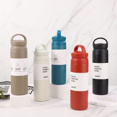 Buy 500ml Tumbler Handle Custom Water Bottle Sports Design Style Hot Cold Thermal Insulation Personalized Bottle online manufacture