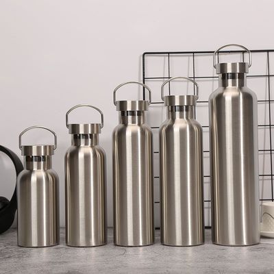 Buy Gradient Stainless Steel Water Bottles 20 Ounce Vacuum Insulated Double Wall Travel Bottle With Leak Proof Lid Of Handle Metal Reusable Standard Mouth Flask Thermoses For School Hikers Gift online manufacture
