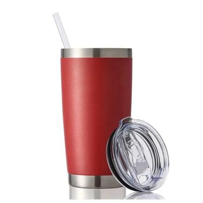 Buy Custom 20 Oz Double Wall Vacuum Insulated Car Cup Powder Coated Glass Vacuum Cup Hot Stainless Steel Coffee Cup With online manufacture
