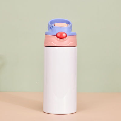 Buy Sublimation Bulk 6 Pack 12oz Stainless Steel Sublimation Blank Sippy Cup Double Wall Insulated Kids Tumbler With Handle Spill Proof Lid For Water Drinks online manufacture