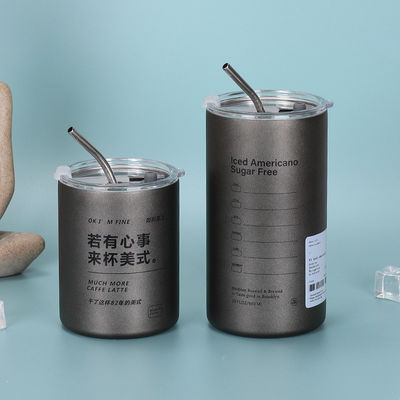 Buy Customized Printing Stainless Steel Thermal Cup Portable Outdoor Straw 304 Stainless Steel Vacuum Double-Layer Thermal Cup online manufacture