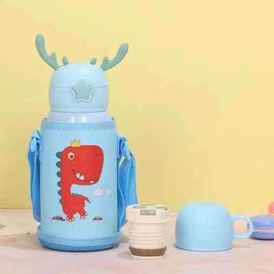 Buy Stainless Steel 17 Oz Unicorn Cups For Kids Cute Insulated Water Bottle With Straw Strap Leak-Proof Flask For Boys And Girls online manufacture