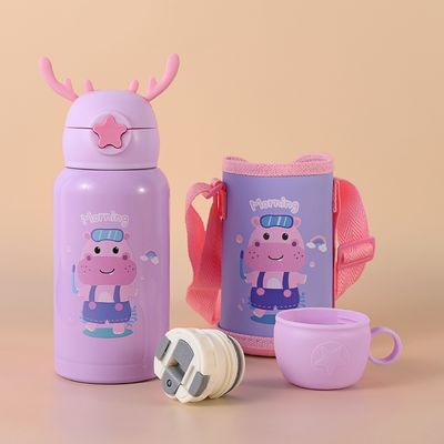 Buy Everyday Delights Stainless Steel Insulated Water Bottle With Cup, Straw And Bag 500ml online manufacture