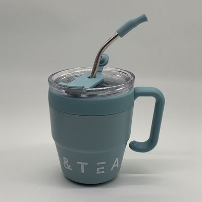 Buy Insulated Travel Mug 1Pcs 480ml Stainless Steel Coffee Cup With Straw Lid Thermos Mug For Hot Cold Drinks Water Tea Milk Office Outdoor Portable Bottle online manufacture
