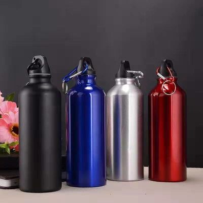 Buy 750mL Water Bottles With Carabiner Portable Aluminum Water Bottle Leakproof Water Jug For Hiking Travel Outdoor Sports Gym Fitness online manufacture