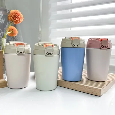 Buy New Flip Lid Internet-pop Cup Compact And Convenient Insulated Water Cup And Straw online manufacture