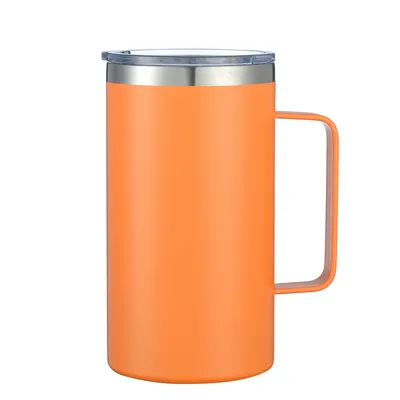 Buy 12oz Coffee Mug With Handle Double Wall Stainless Steel Insulated Lowball Tumbler Keeping Hot And Cold online manufacture