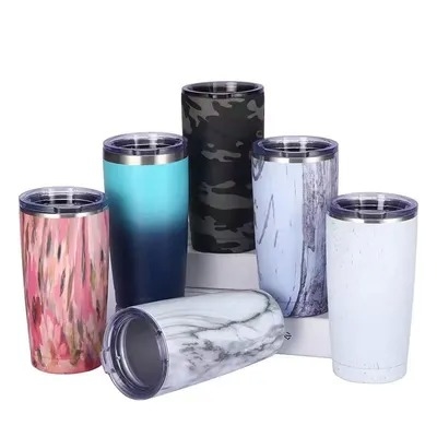 Buy Exquisite Design Stainless Steel 20 Oz Tumbler Bulk With Lid And Straw Colored Powder Coated Wine Tumbler Double Wall Vacuum Insulated Easy To Clean online manufacture