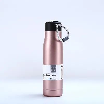Buy Eco Friendly Stainless Steel Water Bottle with Strap Lid Triple Layered Vacuum Insulated and Reusable for Direct Drinking online manufacture