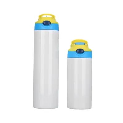 Buy 12 OZ Sublimation Straw Sippy Cup Blank Tumblers Double Wall Vacuum Insulated Mixed Color Thermoses Stainless Steel Water Bottles For School online manufacture