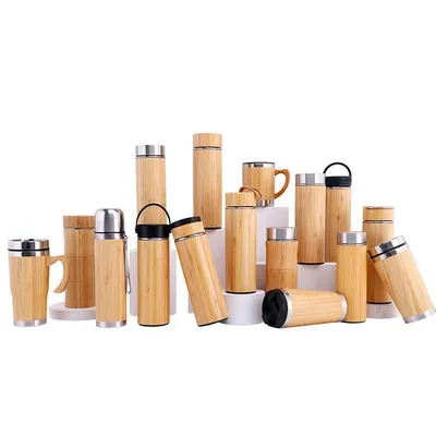 Buy Bamboo Bottle For Tea Premium Tea Infuser Bottle Leak Proof BPA-Free Insulated Water Bottle Coffee Tumbler Tea Thermos online manufacture