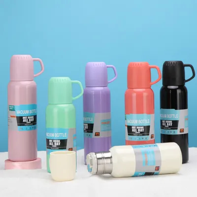 Buy Stainless Steel Vacuum Flask And Coffee Cup Set 500ml Vacuum Insulation Leak-Proof online manufacture