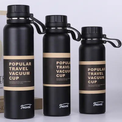 Buy Custom Double Wall Vacuum Stainless Steel Water Bottle Tumbler With Lids Featuring Logo Design online manufacture