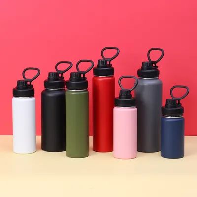 Buy 32 OZ Insulated Water Bottle Violet Large Metal Insulated Stainless Steel Water Flask Big Sports Travel Water Bottle With 2 Lids Insulated Thermal Mug Cup online manufacture