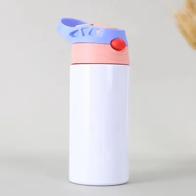 Buy Kids Sublimation Tumbler With Lid And Straw 12 Oz Kids Sublimation Water Bottles Stainless Steel Sublimation Cups For DIY Insulated Tumbler Heat Press Print online manufacture