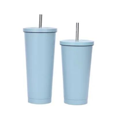 Buy Portable 500ml 750ml Personalized Stainless Steel Tumbler With Straw Double Wall Insulated Drinking Tumblers Multi Purpose Easy To Clean Maintain online manufacture