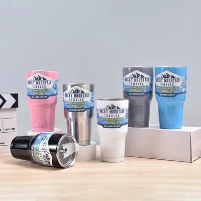 Buy 30 Oz Tumbler With Lids And Straw Double Wall Insulated Stainless Steel Leak Proof Thermal Coffee Tumbler Travel Mug For Cold And Hot Beverages Travel Cup Silver online manufacture