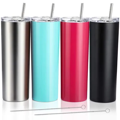 Buy Skinny Tumbler With Lid 20 Oz Stainless Steel Vacuum Insulated Double Wall Travel Coffee Water Tumblers Cup online manufacture