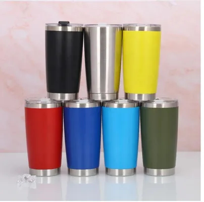 Buy Custom Logo Powder Coated Stainless Steel Tumbler Regular 2025 Wholesale Bulk Custom 20 Oz Powder online manufacture