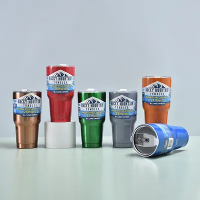 Buy 30oz Stainless Steel Tumbler,Double Wall Insulated Beer Mug American Car Cup 30oz UV Plated Ice Boss Cup For Car Travel online manufacture