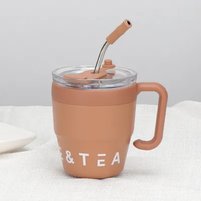 Buy Office and Home Essential Stainless Steel Insulated Mug / Tumbler with Lids and Straws Direct Drinking or Straw Option online manufacture
