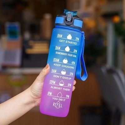 Buy Customized 32oz Large Leakproof BPA Free Drinking Bottle Motivational Time Marker Water Bottle With Straw To For Fitness And Outdoor Enthusiasts online manufacture