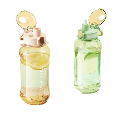 Buy 900ml 1300ml Water Bottle Large Capacity Men Portable Tritan Plastic Clear Water Bottle With Handle Double Leakproof Humanized Design online manufacture