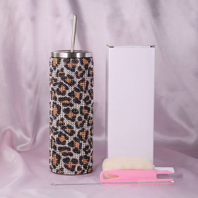 Buy Personalized 20 Oz Plastic Water Bottle Bling Rhinestone Tumbler Water Bottle With Handle And Straw Screw Lids Double Wall Insulation online manufacture