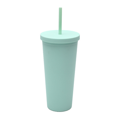 Buy Wide Mouth Single Wall 24 Ounce Plastic Tumblers Clear Custom Plastic Tumbler Cups Bulk With Straw And Lid Standard Size Cupholder Friendly online manufacture