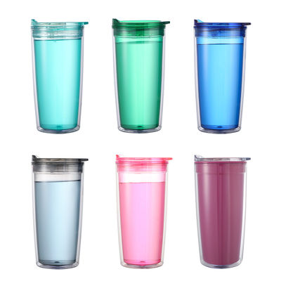 Buy Renewable Push Plate Cup RPS Fresh And Light Lemonade Double-layer Fruit Tea Cup 530ML GRS Certified online manufacture