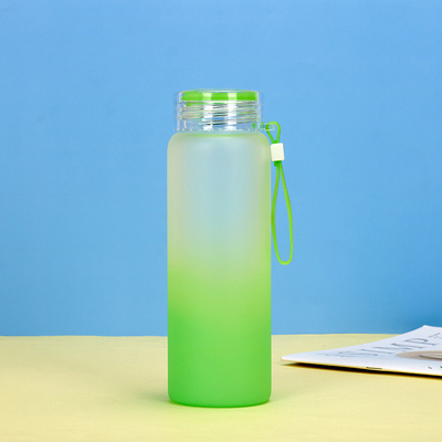 Buy Sturdy 550ml Glass Water Bottle With Protective Silicone Sleeve Multipurpose Frosted Water Bottle With Bamboo Lid Lightweight  Eco Friendly online manufacture