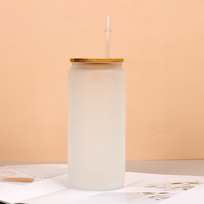 Buy Drop Resistance Clear Glass Water Bottle Household Borosilicate Glass Coffee Tumbler With Straw Large Capacity 8*15cm Customized Acceptable online manufacture