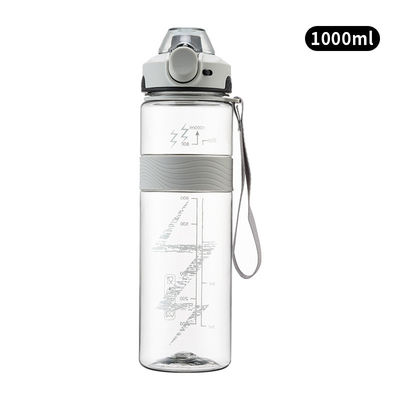 Buy Lightweight 1000ml Clear Tritan Water Bottle Bpa Free Portable Plastic Gradient Color Large Sports Water Bottle Various Colours For Selection online manufacture