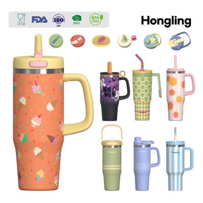 Buy Amazon Cross-border 30oz/40oz/50oz Car Cup Custom Ice Cup Large-capacity Straw Handle Insulated Car Tumbler online manufacture