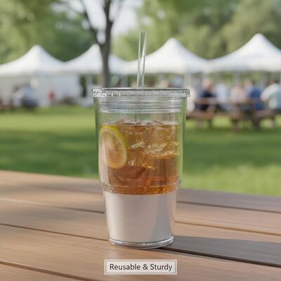 Buy Cylinder Plastic Tumbler Reusable Yes Sturdy Construction Suitable for Outdoor Events Picnics and Corporate Gatherings online manufacture